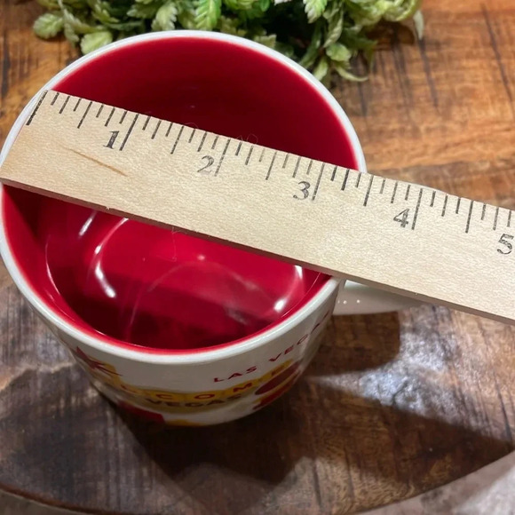 STARBUCKS You Are Here Collection Las Vegas 14oz Coffee Tea Cup Mug Red White - Picture 8 of 8